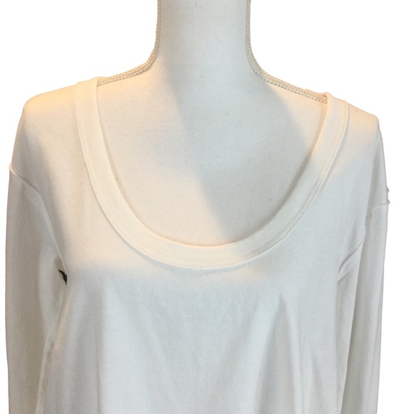 Free People We The Free White Peony Long Sleeved Tee Shirt Size Extra Small - Picture 4 of 16